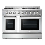 Thor Kitchen 48 Inch Professional Dual Fuel Range in Stainless Steel - Model HRD4803U