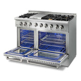 Thor Kitchen 48 Inch Professional Dual Fuel Range in Stainless Steel - Model HRD4803U