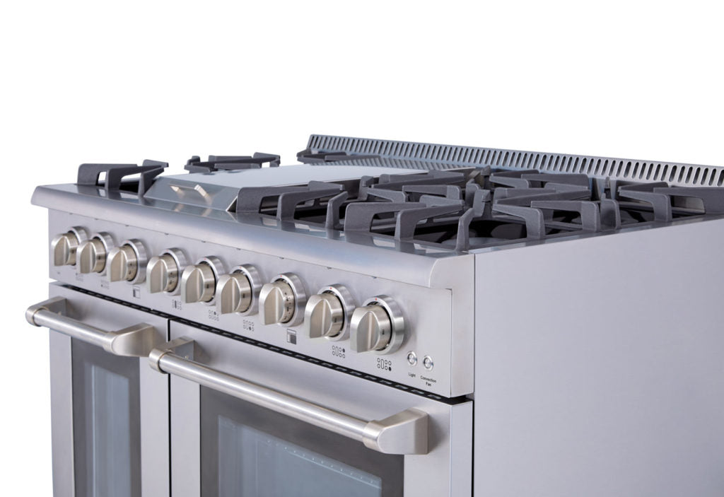 Thor Kitchen 48 Inch Professional Dual Fuel Range in Stainless Steel - Model HRD4803U