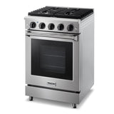 Thor Kitchen 24 Inch Freestanding Gas Range in Stainless Steel- Model LRG2401U