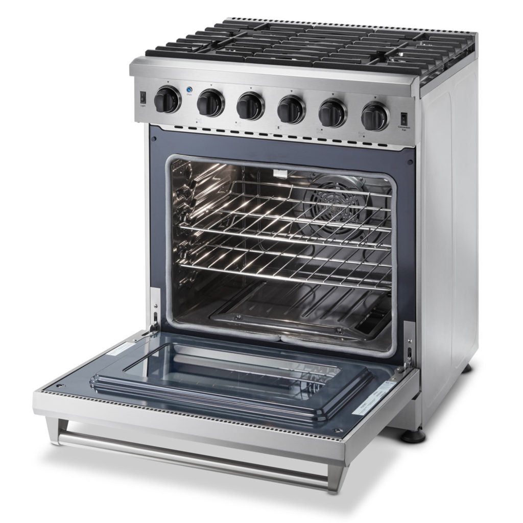 Thor Kitchen 30 Inch Freestanding Gas Range in Stainless Steel - Model LRG3001U