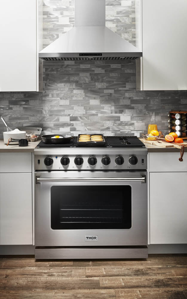 Thor Kitchen 36 Inch Gas Range in Stainless Steel- Model LRG3601U