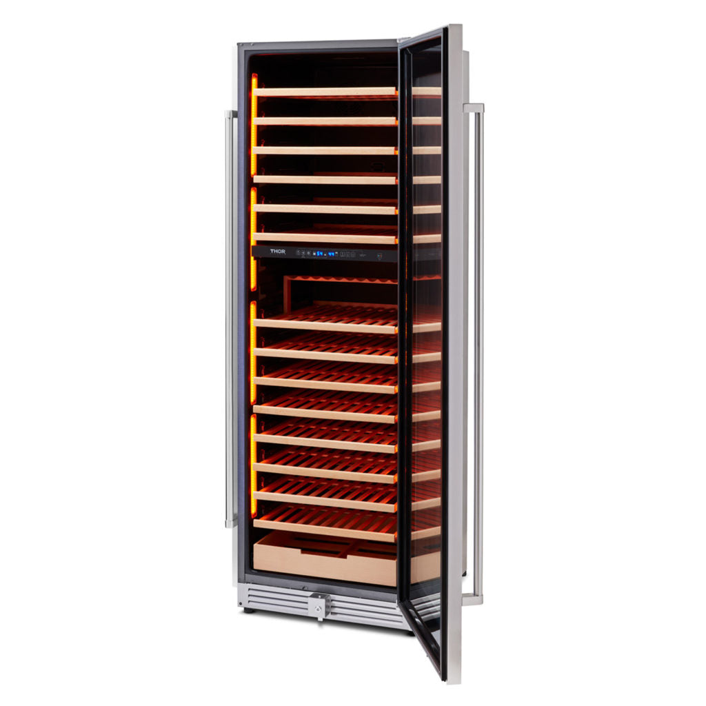 Thor Kitchen  24 Inch Dual Zone Wine Cooler, 162 Wine Bottle Capacity- Model TWC2403DI