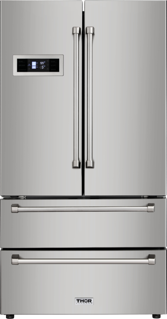 Thor Kitchen 36 Inch Professional French Door Refrigerator in Stainless Steel, Counter Depth- Model HRF3601F (Renewed)