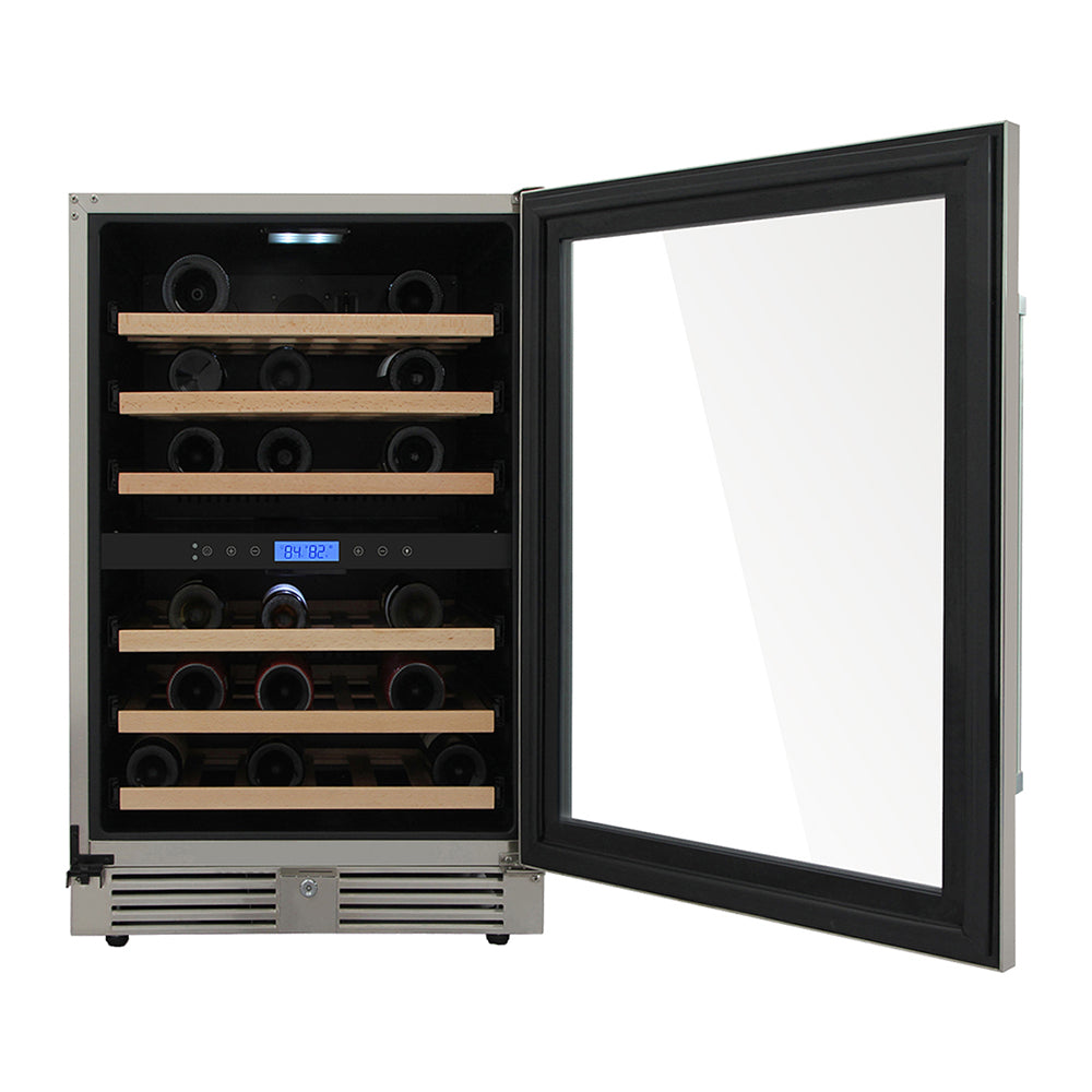 Thor Kitchen  24 Inch Dual Zone Indoor/Outdoor Wine Cooler, 46 Wine Bottle Capacity- Model TWC2401DO