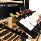 Thor Kitchen  24 Inch Dual Zone Wine Cooler, 162 Wine Bottle Capacity- Model TWC2403DI (Renewed)